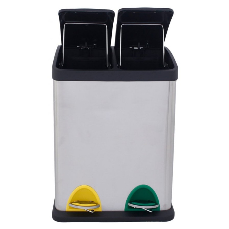 JKXWX Trash Can Rubbish Bin Dry and Wet Separation Trash Can  Multifunctional Household Recycling Bin Detachable Classification Trash Can  for Living Room Kitchen Bathroom Garbage Can (Color : Green) : Home