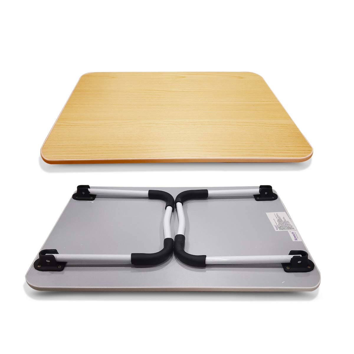 Multi-Purpose Mini Wooden Foldable Laptop, Study Table Rounded  Edges.K540-Beige