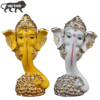 Kumaka | Indian Lord Ganesha | Big Elephant Head Ganesha Idol - Ganesh GA 158 Golden/Silver