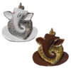 Kumaka | Indian Lord Ganesha | Big Elephant Head Ganesha Idol - Ganesh Ga 011 Golden/Silver