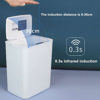Smart Dustbin | Touch-Free Trash | Automatic Garbage Can | Infrared Motion Sensor with Lid | Best for Kitchen Bathroom Office Bedroom