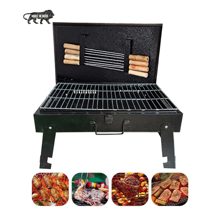 Indian Charcoal Barbecue | Briefcase Style Folding Barbecue (Made in INDIA)