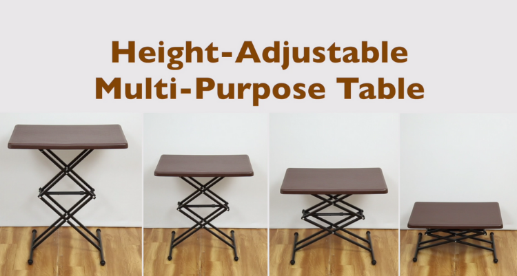 Kumaka Height-Adjustable Multi-Purpose Plastic Table for Work from Home | Folding Table for Laptop/Study (Made in India)