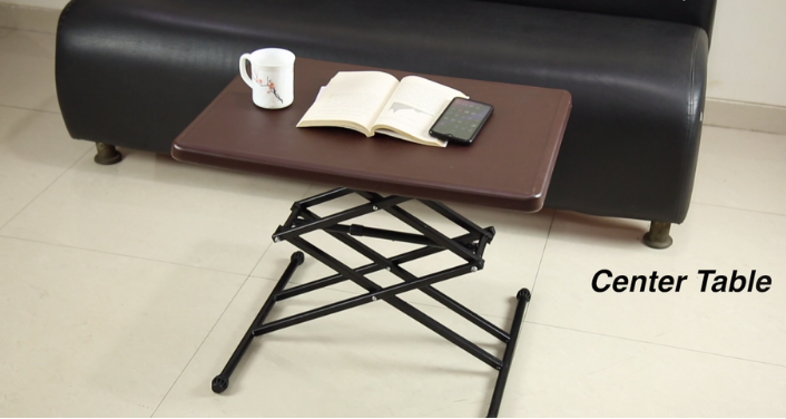 Kumaka Height-Adjustable Multi-Purpose Plastic Table for Work from Home | Folding Table for Laptop/Study (Made in India)